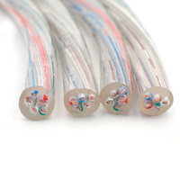Câble gainé transparent à 4 noyaux en cuivre étamé UL2464 Câble transparent 18AWG conforme à UL et RoHS