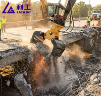 360 °   Grappins rotatifs pour le tri de roches et de pierres pour excavatrices, manutention de matériaux en carrière, tri de débris et nettoyage de chantiers de démolition