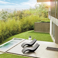 Chaise de plage pliante moderne en rotin PE, mobilier d'extérieur pour hôtels, jardins, piscines, cours, parcs et balcons