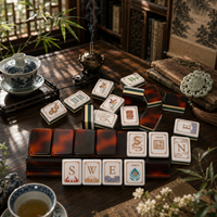 Original Dynasty Reverie Ensemble de Mahjong Américain 160 Tuiles en Acrylique Multicouche Effet Écaille de Tortue OEM ODM Marque Privée