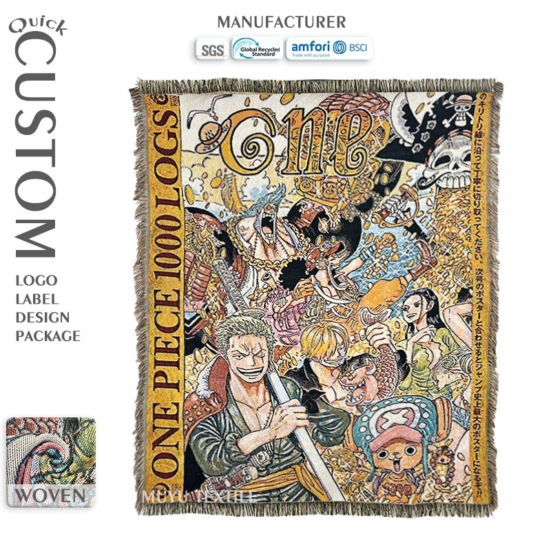 One Piece Anime Tapestry Woven Blanket