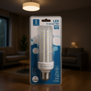 LED Bulb T3 4U 19W E27 6000K Cool White Energy Saving - Product Image 3