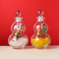 RUNYANGSHI Vente en gros de gravier de cristal naturel en forme de gourde, bouteille en verre, bouteille d'énergie magique, bouteille de fortune, guérison Reiki, décoration de maison DIY