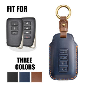 Funda de Cuero para Llaves de Coche, Estilo Vintage, Apta para Coches Lexus Antiguos, Funda de Cuero Genuino Hecha a Mano con Hebilla - Product Image 1