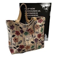 Pochette de voyage portable en toile matelassée avec logo personnalisé, imprimé floral, grande pochette cosmétique en coton à double motif floral