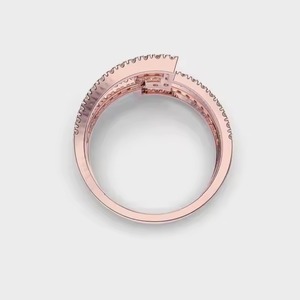 Designer Loops 18k Gold <b>Ring</b> 1.50 Carat Original Lab Grown Diamond Engagement <b>Ring</b> Unique Elegant Split Band <b>Ring</b> Fine Jewelry - Product Image 6