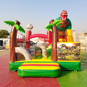 Castillo inflable con tobogán de dinosaurio T-Rex 3D, casa de brinco inflable para exteriores. - Product Image 1