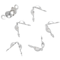 200 pièces/sac connecteur fermoir raccord boule chaîne Calotte fin sertissage perles connecteur composants bricolage bijoux fabrication fournitures 4x8m