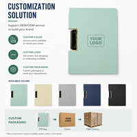 Porte-documents A4 en plastique, couverture de dossier en PP durable avec clip métallique robuste pour documents, rapports, réunions, présentations