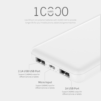 Chargeur externe de téléphone portable au Lithium, Original, prix de gros, banque d'alimentation électronique personnalisée, 10000mAh avec LED
