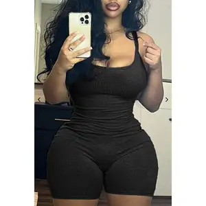 NEW Women's Jumpsuit Shorts BodySuits With Cups Sexy Outfit Gym Fitness Workout Yoga Bodysuit One Piece Tracksuit Shapewear LOGO