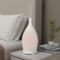 Humidificateur d'aromathérapie en céramique blanche simple et élégant, diffuseur d'aromathérapie, installation de table avec alimentation USB pour voiture et maison, 1 an