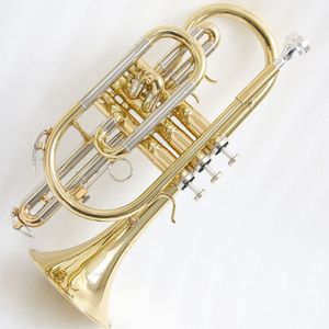 <span class=keywords><strong>Corneta</strong></span> <span class=keywords><strong>de</strong></span> Latón en Si Bemol, Instrumento <span class=keywords><strong>Corneta</strong></span> con Acabado Lacado en Oro, Nivel Estudiante - Product Image 2