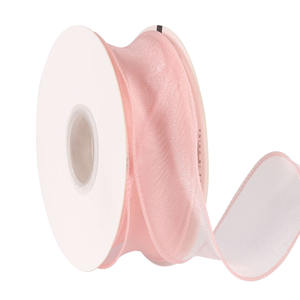 Vente en gros de ruban de fil de queue de poisson en polyester de 4.0cm emballage cadeau de fleur fabrication d'arc de ceinture - Product Image 5