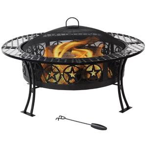 Brasero extérieur en acier pour feu de bois, idéal pour camping, jardin, barbecue et table de jardin - Product Image 1