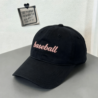 Gorra de Béisbol Unisex Vintage de Algodón Lavado con Bordado 3D de Letras, Parte Superior Suave Ajustable, Protección Solar para Exteriores, Uso Diario Informal