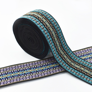 Deepeel EB115 50mm 60mm may phụ kiện may mặc Túi vành đai phong cách dân tộc Polyester ban nhạc Jacquard đàn hồi vải - Product Image 5