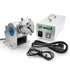 Stainless Anti-dust Cover Cnc Router Rotation Axis Rotary Axis With 80mm 3-jaw 230mm Track For Co2 Laser Engraving Machine