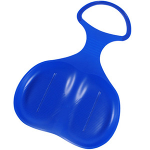 Trineo de nieve azul de HDPE con asa para niños y adultos, esquí acrobático, diversión invernal al aire libre - Product Image 1