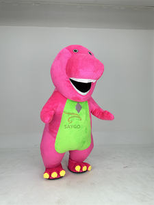 Disfraces de mascota inflables de <span class=keywords><strong>dinosaurio</strong></span> <span class=keywords><strong>Barney</strong></span> de tamaño real para caminar, Cosplay, vestido de fiesta de <span class=keywords><strong>dinosaurio</strong></span> inflable de 2m - Product Image 6