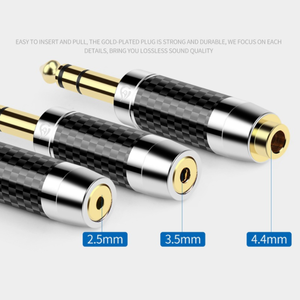 อะแดปเตอร์แปลงเสียงแบบใหม่ หัวเสียบ TRRS 6.35 มม. เป็นแจ็ค <span class=keywords><strong>TRRRS</strong></span> 4.4 มม.  6.35 มม. เป็น 2.5 มม. และ 6.35 มม. เป็น 3.5 มม. - Product Image 5