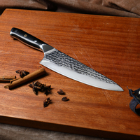 Couteau de chef professionnel de 8 pouces en acier Damas G10, manche personnalisé, acier inoxydable, lame en acier carbone à 67 couches, couteau de cuisine Damas