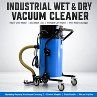 Equipo de Limpieza de 380V y 100L con 2 Filtros HEPA, Aspiradora Industrial de Pulso para Fabricación de Metales, Gran Venta