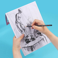 Bloc de papier à dessin pour artiste, 25 feuilles, reliées à la colle, sans acide, 92 lb (150 g/m²), pour le dessin, l'esquisse et les projets d'art généraux