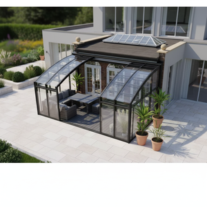 <span class=keywords><strong>Kit</strong></span> de véranda rétractable en aluminium <span class=keywords><strong>sur</strong></span> <span class=keywords><strong>mesure</strong></span> avec cloison coulissante en verre pour piscine, solarium et maison en verre pour patio - Product Image 3