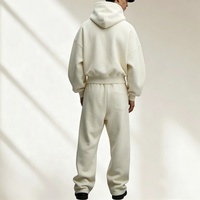 Ensembles de sweats à capuche et pantalons de survêtement surdimensionnés de haute qualité, personnalisés, 450 g/m², style streetwear, deux pièces en coton pour hommes