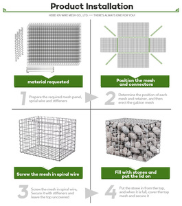 Galvanisé à chaud soudé Gabion panier planteur mur de soutènement bloc Gabion mur jardin aménagement paysager - Product Image 5