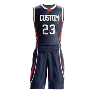 Combinaisons de basketball réversibles double face pour garçons, personnalisées haut de gamme, nouveau style, séchage rapide, en polyester, avec logo - Product Image 3