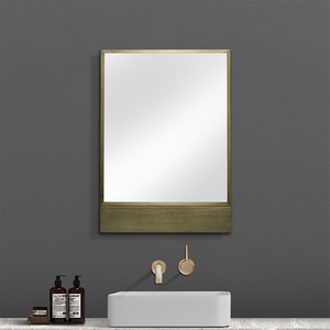 Gương Trang Điểm Phòng Tắm Bằng Đồng Được Đánh Bóng Tấm Kính Bộ Sâu Bằng Kim Loại Gương Treo Tường Hình Chữ Nhật Thiết Kế - Product Image 5