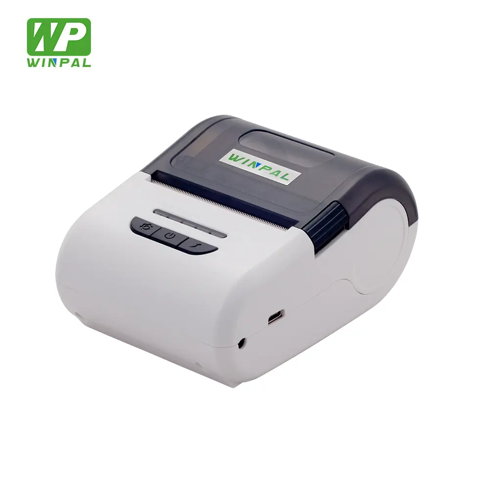 Winpal-Mini impresora térmica portátil ESC/POS, compatible con Android iOS, inalámbrica, 58mm, BT, impresora térmica de recibos
