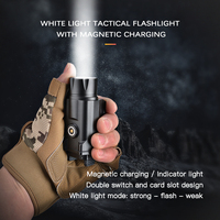 Lampe torche tactique rechargeable haute performance 1500 lumens, nouvelle charge magnétique, en alliage d'aluminium, étanche