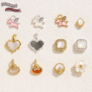Nantong Mother Of Pearl Unicorn Heart Charm Pendant DIY Jewelry Making Accessories For Bracelet Necklace Craft 80-110 Characters - Product Image 4