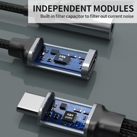 Universelles 2.1 USB-C Typ-C Kopfhörer-Audiokabel Maßgefertigter 3,5mm-Anschluss PD60W Schnellladegerät DC-Ausgang OTG-Audio Mikrofon Lautsprecher