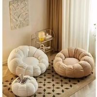 Venta Directa de Fábrica, Sofá Sherpa en Forma de Calabaza con Estructura Compresible, Ecológico y Duradero, Sofá Individual para Sala de Estar de Apartamento