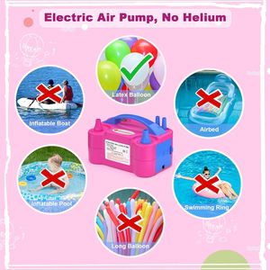 Souffleur <span class=keywords><strong>de</strong></span> ballons électrique portable, pompe à air pour ballons, double buse, rose rouge, 110V 600W, <span class=keywords><strong>gonfleur</strong></span> <span class=keywords><strong>de</strong></span> ballons pour décorations <span class=keywords><strong>de</strong></span> fête - Product Image 6