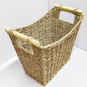 Panier de rangement Bobai rectangulaire en paille tressée couleur naturelle, organisateur de décoration intérieure RD233060 - Product Image 3