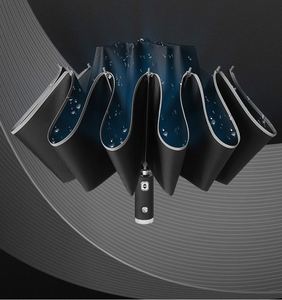 New Style <b>Windproof</b> Automatic Reverse Inverted Folding Reflective Reverisible Safety Compact <b>Umbrella</b> - Product Image 1