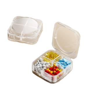 Pastillero Portátil de Viaje con 4 Compartimentos, Organizador de Plástico Reutilizable para Comidas Diarias en Movimiento - Product Image 2