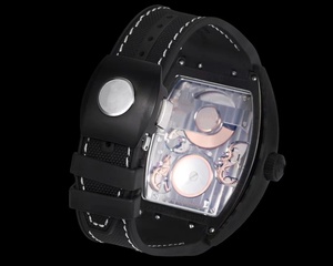 Reloj Mecánico de Lujo de Súper Calidad con Movimiento Tourbillon Central, Reloj Tourbillon Central Grande con Forma Tonneau y Esqueleto de Carbono - Product Image 6