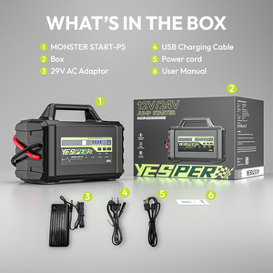Démarreur de batterie de voiture et camion Yesper P5 8000A, capacité 352000mAh, 12V 24V, démarreur de secours P5 - Product Image 5