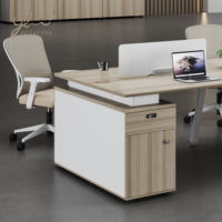 Bureau double table de bureau à deux places bureau avec clapier table d'ordinateur pour bureau chêne bureau nordique