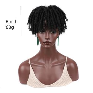 Peluca Sintética de Cabello Corto, <span class=keywords><strong>Trenzas</strong></span> Rizadas <span class=keywords><strong>con</strong></span> Clip, Cabello Afro Rizado y Suelto, Color Negro Ombre, para Mujer - Product Image 3