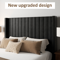 Cadre de lit en bois de chêne moderne et luxueux en velours doux, réglable, pour lits doubles, queen et king size, capacité de charge de 450 kg, durable, pour chambre à coucher