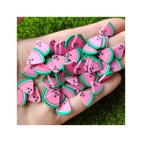 Particules d'argile polymère de pastèque de 5mm pour la fabrication de cartes, petits objets artisanaux mignons