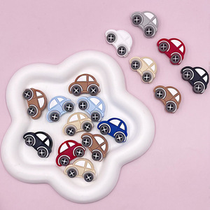 Cl Cartoon <b>Silicone</b> Car <b>Beads</b> For Diy Craft Pen <b>Beads</b> Baby Teether 3 Months Plus - Product Image 3