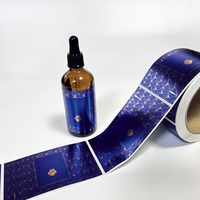 Étiquettes autocollantes holographiques en vinyle de luxe de haute qualité avec logo personnalisé, vente directe d'usine, pour flacons de soins de la peau